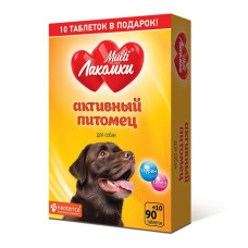 МультиЛакомки Активный питомец для собак, таблетки, № 100