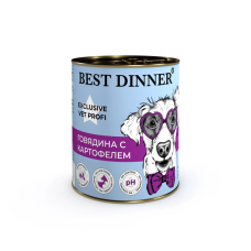 Бест Диннер Urinary Exclusive Vet Profi консервы для собак с говядиной и картофелем, 340 г