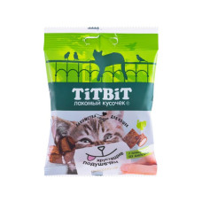 Хрустящие подушечки TitBit для кошек с паштетом из индейки, 30 г