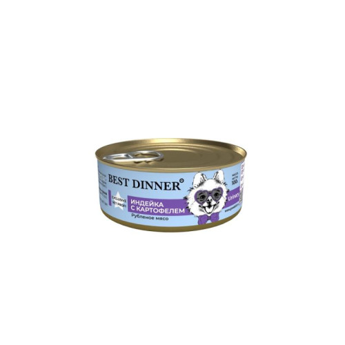 Бест Диннер Exclusive Urinary Vet Profi консервы для собак, индейка с картофелем, 100 г