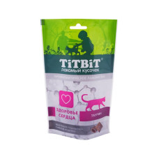 Хрустящие подушечки TitBit для кошек с мясом индейки для здоровья сердца, 60 г