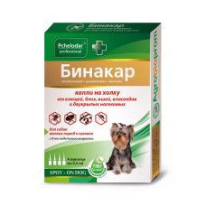 Бинакар.Капли на холку инсектоакарицидные для собак мелких пород 0,5 мл №4