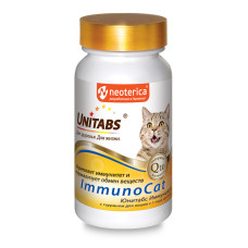 ЮНИТАБС ImmunoCat с Q10 Витамины для кошек 120таб. /12шт/ U303