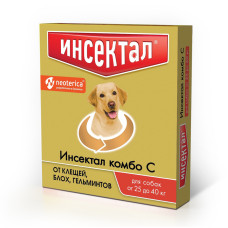ИНСЕКТАЛ Комбо капли от клещей, блох и гельминтов, для собак, 25-40 кг 4мл