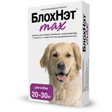 БлохНэт max Капли инсектоакарицидные д/собак 20-30 кг, 3мл