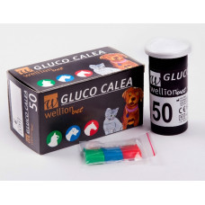 Тест-полоски на глюкозу Wellion Gluco Calea для кошек и собак, лошадей 50 шт