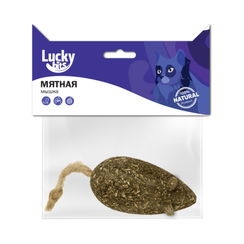 Мышь из кошачьей мяты Lucky bits для кошек, 1 шт
