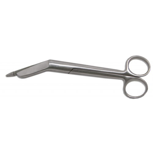 Ножницы для разрезания повязок, горизонтально-изогнутые с пуговкой (Lister) 185 мм SAMMAR