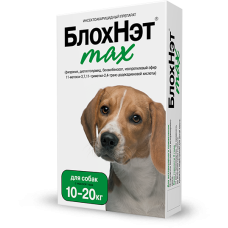 БлохНэт max Капли инсектоакарицидные д/собак 10-20 кг, 2мл