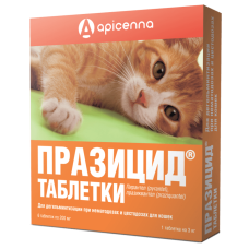 Празицид таблетки для кошек 200 мг №6
