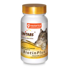 ЮНИТАБС BiotinPlus с Q10 Витамины для кошек 120таб. /12шт/ U301