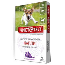 ЧИСТОТЕЛ Максимум Капли от блох для собак 1мл №4