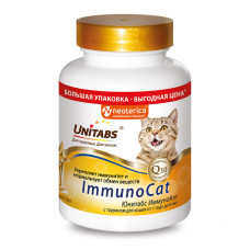 ЮНИТАБС ImmunoCat с Q10 Витамины для кошек 200таб. U3032