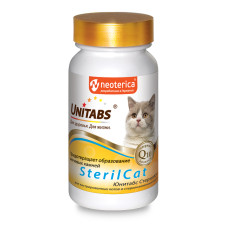 ЮНИТАБС SterilCat с Q10 Витамины для кастрированных котов и стерилизованных кошек 120таб./12шт/ U302