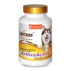 ЮНИТАБС Arthro c Q 10Active Витамины для собак при болезнях суставов 100таб. /8шт/ U201