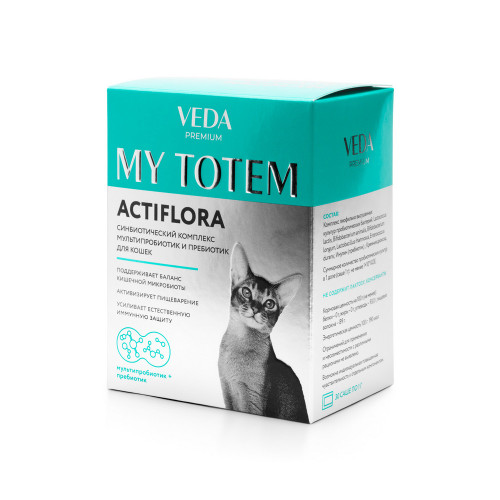 Синбиотический комплекс для кошек MY TOTEM ACTIFLORA 30 пак/1г