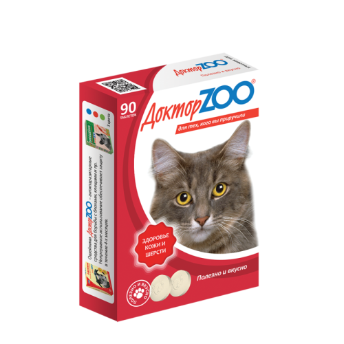 Доктор Зоо для кошек мультивитаминное лакомство с биот+таур.