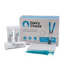 Тест-набор для молока на антибиотики Dairy Check 4 в 1 (уп 96 шт) не треб.инкуб, с пипеткой и планш.