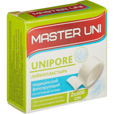 Лейкопластырь Master Uni  1, нетканая основа, катушка, 2х500 см