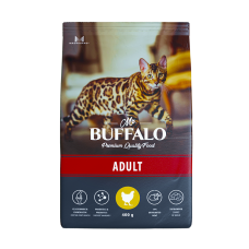 Mr.Buffalo Сухой корм для взрослых кошек, с курицей, 400 г