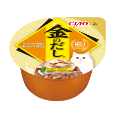 INABA CIAO Влажный корм для кошек Kinnodashi cup Куриное филе и микс тунцов Магуро и Кацуо конс. 70г