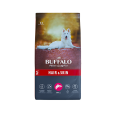 Mr.Buffalo Сухой корм для собак средних и крупных пород, для здоровой кожи и красивой шерсти, с лососем, 800 г