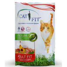 Корм сухой для взрослых кошек Cat Fit мясное ассорти, 10 кг
