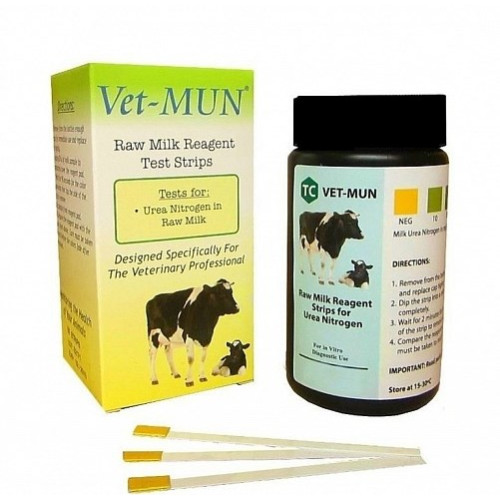 Тест полоски VET-MUN (Вет-Мун) для определения кол-ва мочевины в молоке в упаковках по 25 шт. в пластик. контейнерах (65885)