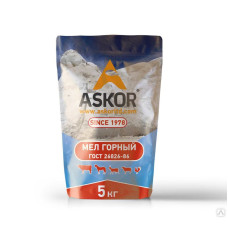 Мел кормовой горый, ПАКЕТ 5 КГ (ГОСТ 26826 -86)