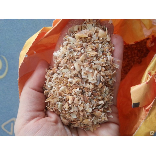 Ракушка высушенная калиброванная (фракция 1-2 мм.) (50 кг)