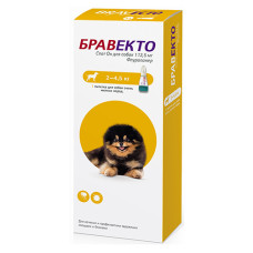 Бравекто Спот Он капли на холку для собак мелких пород от 2 до 4,5 кг 112,5 мг (пипетка 0,4 мл)