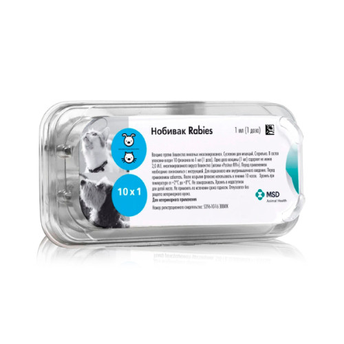 Вакцина Нобивак Rabies, доза, 1 флакон