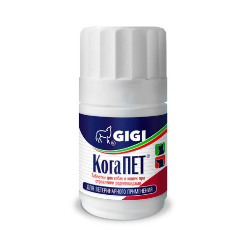 КогаПЕТ GIGI, витамин К1 для собак и кошек, уп. 30 таблеток КогаПЕТ GIGI, витамин К1 для собак и кошек, уп. 30 таблеток