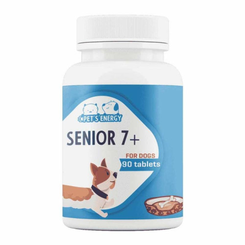PET'S'ENERGY, Senior 7+ FOR DOGS, витамины для собак старше 7 лет, уп. 90 таблеток