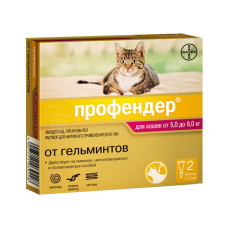 Профендер спот-он, для кошек 5-8 кг, капли на холку, 1 пипетка