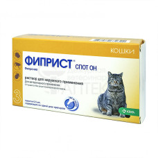 Фиприст спот он, для кошек капли на холку, 1 пипетка