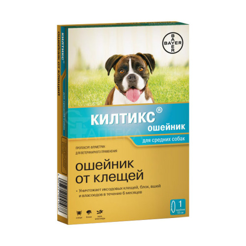 Килтикс, ошейник от блох и клещей для средних собак