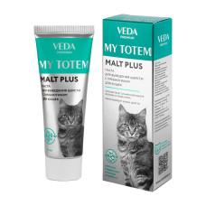 MY TOTEM, MALT PLUS паста для вывода шерсти с пробиотиком для кошек, уп. 75 мл