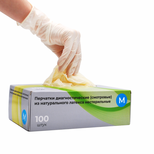 Перчатки латекс.смотровые неопудр. Top Glove M 50пар