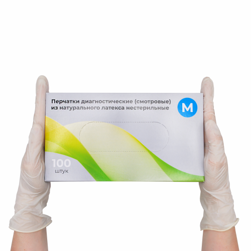 Перчатки латекс.смотровые неопудр. Top Glove M 50пар