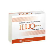 Тест-полоски офтальмологические с флюоресцеином (FluoStrips) 100 штук