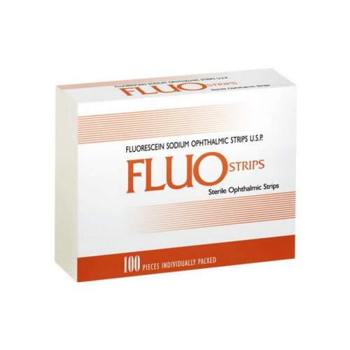 Тест-полоски офтальмологические с флюоресцеином (FluoStrips) 100 штук