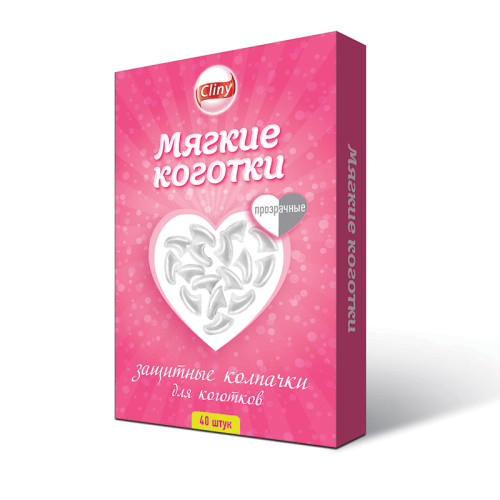 КЛИНИ Мягкие коготки прозрачные 40шт