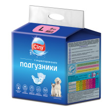 Подгузники для собак и кошек КЛИНИ L 8-16кг 8шт/уп