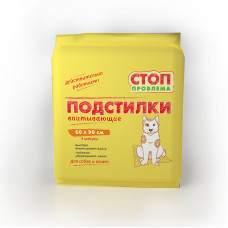 Подстилки впитывающие СТОП-ПРОБЛЕМА гелевые 60х90 см 4шт/уп
