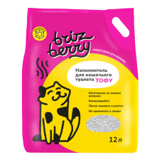 Наполнитель д/кош.туалета Brizberry Тофу без запаха, 5 кг (12 л) уп. 3 шт
