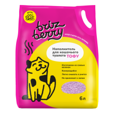 Наполнитель д/кош.туалета Brizberry Тофу Лотос 2,5 кг (6 л) уп. 6 шт