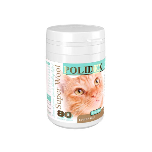 POLIDEX Супер Вул д/кошек 80 т, уп/12шт