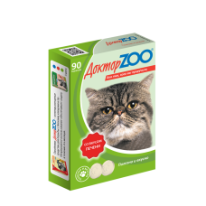 Доктор Зоо д/кош.мультивитаминное лакомство с печенью 90 таб.