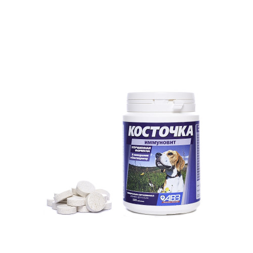 Косточка Иммуновит минерально-витамин добавка д/соб 100 таб.